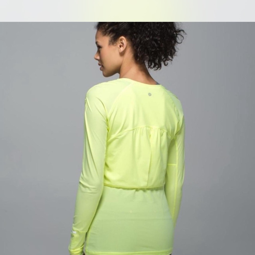 Lululemon Athletica Bright Lime Long Sleeve Top
